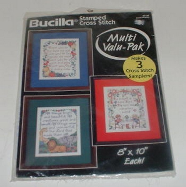 Bucilla Stamped Cross Stitch Kit, Sealed - Click Image to Close