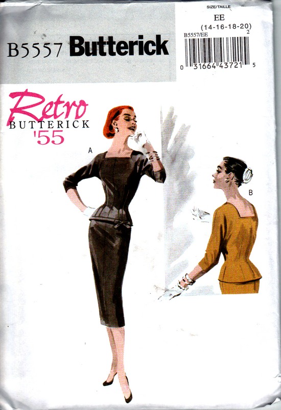 Butterick 5557 EE Retro '55 Top and Skirt Pattern UNCUT - Click Image to Close