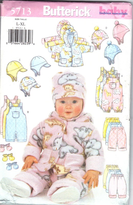Butterick 5713 Infant Clothing Sewing Pattern - Click Image to Close