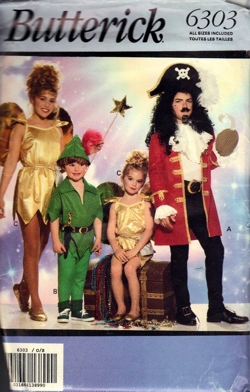Butterick 6303 Kids Peter Pan Costume Pattern UNCUT - Click Image to Close