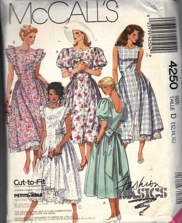 McCalls 4250 Summer Dress Pattern Size D Uncut - Click Image to Close