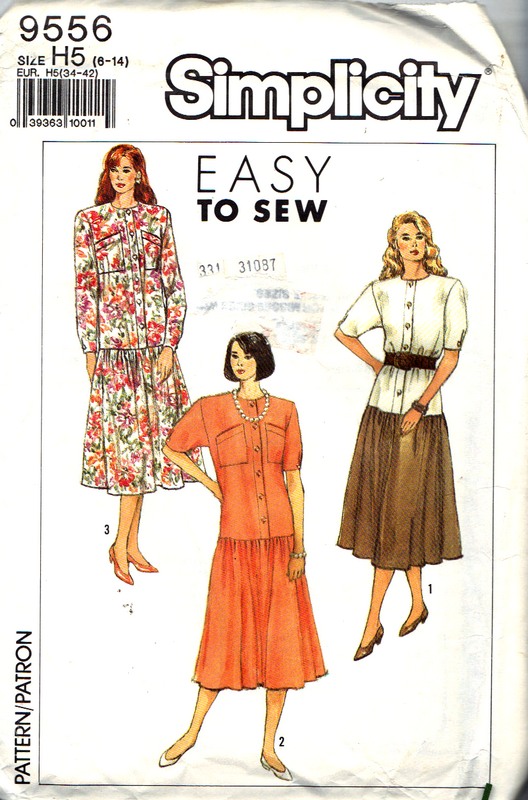 Simplicity 9556 H5 Easy to Sew Dress Pattern UNCUT - Click Image to Close