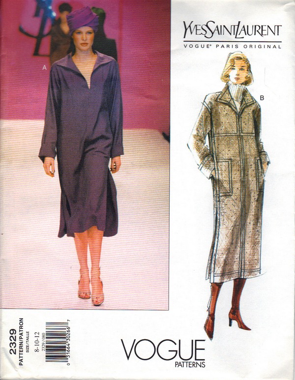Vogue 2329 Yves Saint Laurent Dress Pattern UNCUT - Click Image to Close