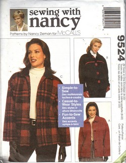 McCalls 9524 Sewing with Nancy Jacket Pattern UNCUT
