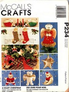 McCalls P234 A Beary Christmas Sewing Pattern UNCUT