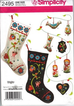 Simplicity 2495 Russian Style Christmas Craft UNCUT