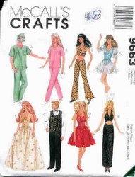 Glamour & Sports Doll Clothes Barbie McCall's 9663