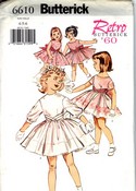 Butterick 6610 Retro '60 Girls Dress Pattern Med UNCUT