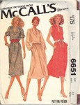 McCalls 6651 Pullover Dress Circa 1970's Pattern UNCUT