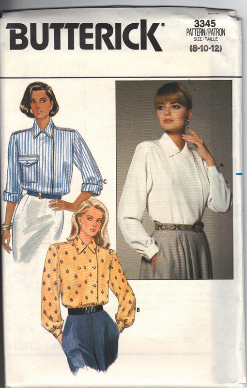 Butterick 3345 Classic Look Blouse Pattern UNCUT - Click Image to Close
