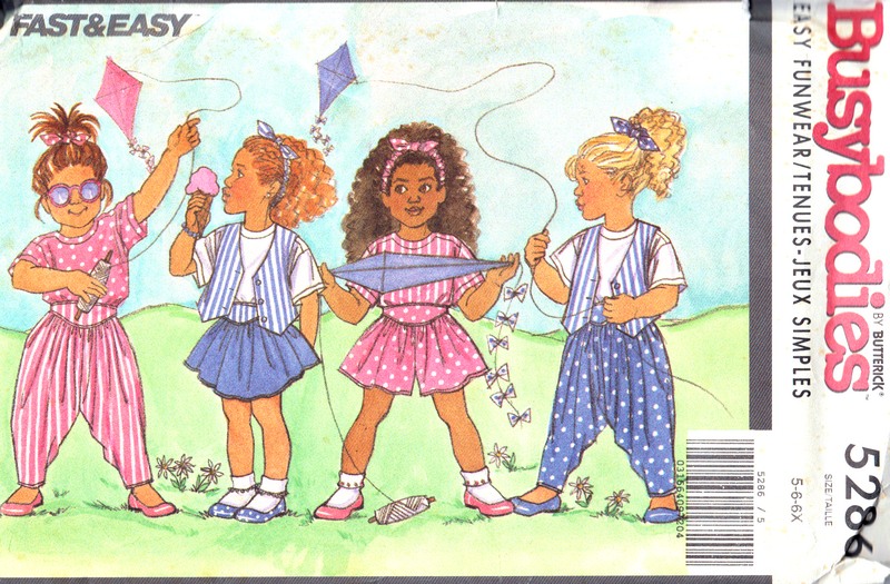 Butterick 5286 Childrens Outfit Pattern Vintage UNCUT - Click Image to Close