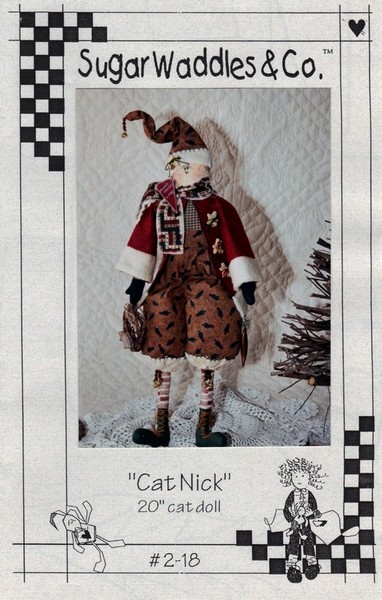 Cat Nick 20" Cat Doll Pattern New - Click Image to Close