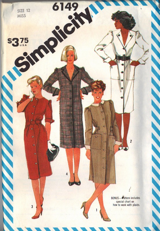 Simplicity 6149 Career Dress Patner Size 12 - Click Image to Close