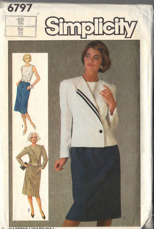 Simplicity6797 Jacket Dress Size 12 Vintage Pattern - Click Image to Close