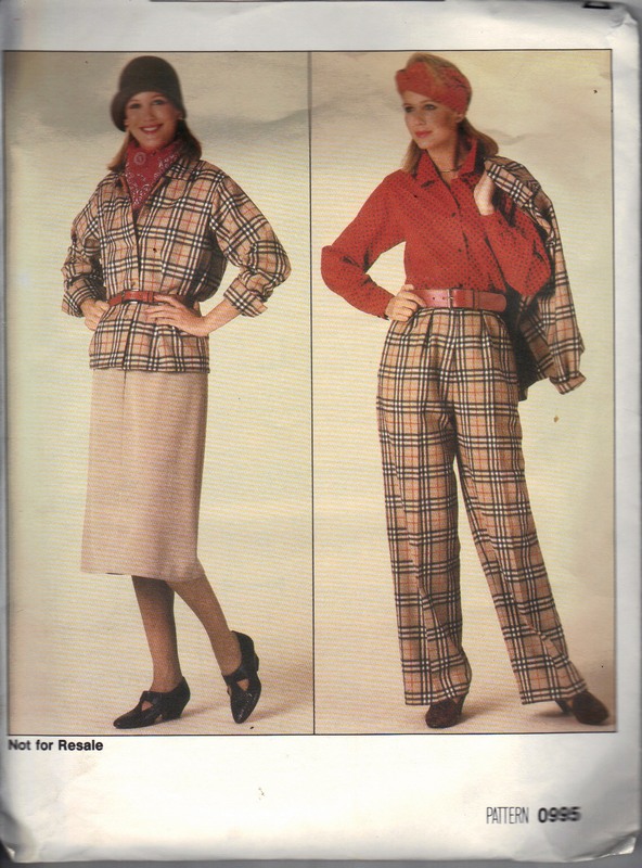 Vogue 0995 Vintage Suit Sewing Pattern UNCUT - Click Image to Close