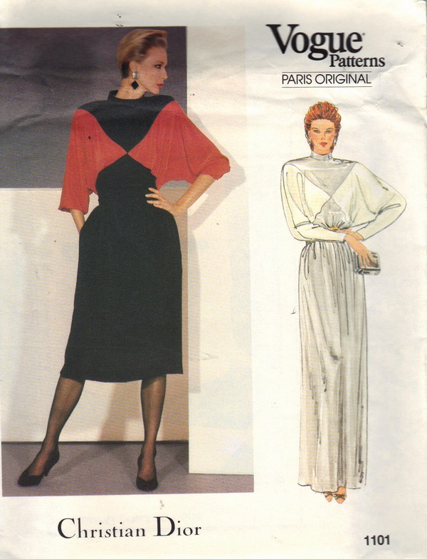 Vogue 1101 Christian Dior Dress Pattern - Click Image to Close