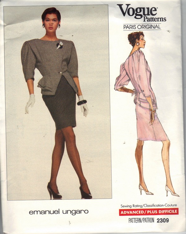 Vogue 2309 Ungaro Suit Pattern Size 10-12 UNCUT - Click Image to Close