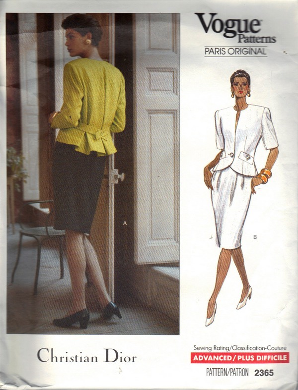 Vogue 2365 Christian Dior Jacket Skirt Pattern UNCUT - Click Image to Close