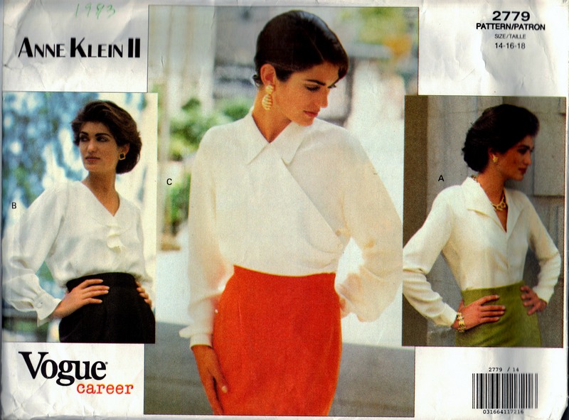 Vogue 2779 Career Blouse Anne Klein Pattern UNCUT - Click Image to Close