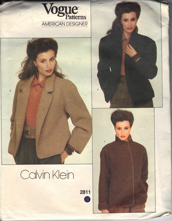 Vogue 2811 Calvin Klein Size 10 Coat Pattern UNCUT - Click Image to Close