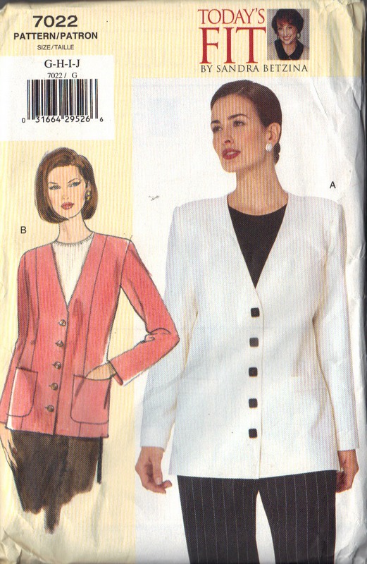 Vogue 7022 Today's Fit Jacket Pattern UNCUT - Click Image to Close