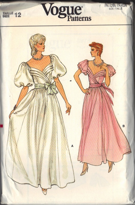 Vogue 8976 Vintage Evening Dress Pattern UNCUT SIze 12 - Click Image to Close