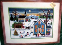 New England Christmas Folk Art Needlepoint Kit By Wysocki SEALED