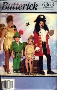 Butterick 6303 Kids Peter Pan Costume Pattern UNCUT