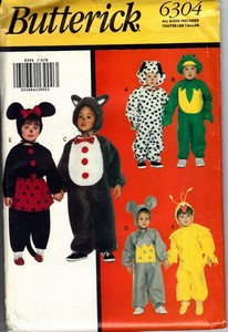 Butterick 6304 Toddler Animal Costume Pattern UNCUT