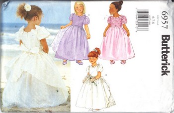 Butterick 6957 Girls Party Dress Pattern