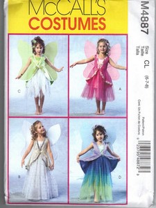 McCalls 4887 CL Girl's Fairy Costume Pattern NEW