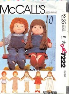 McCalls 7222 Soft Doll and Clothes Pattern UNCUT