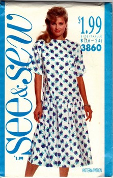 Butterick See & Sew 3860 Summer Dress Pattern UNCUT