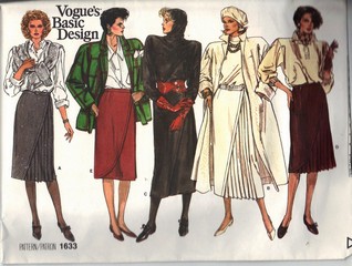 Vogue 1633 Basic Design Wrap Skirt Pattern 14 UNCUT