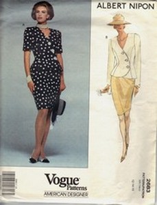 Vogue 2683 Albert Nipon Top Skirt Pattern