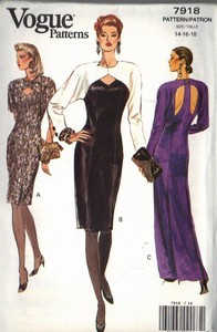 Vogue 7918 Evening Sheath Dress Pattern UNCUT