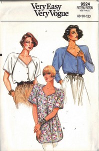 Vogue 9524 Blouse Tunic Pattern UNCUT
