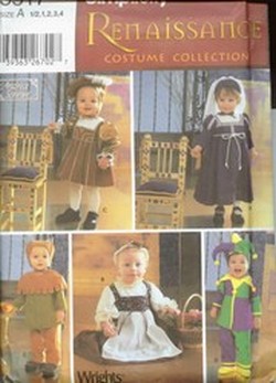 Simplicity 5517 Toddler Renaissance Costumes UNCUT