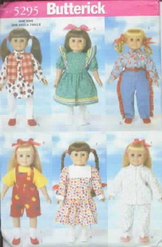Butterick 5295 Pattern 18 Inch Doll Wardrobe