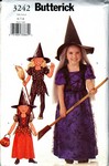 Butterick 3242 Girl's Witch Costume Pattern NEW