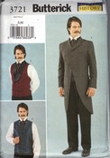 Butterick 3721 S-M Men's Waistcoat Jacket Vest Pattern UNCUT