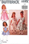 Butterick 5942 Toddlers Party Dress Pattern UNCUT