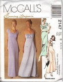McCalls 2147 Evening Dress Sewing Pattern UNCT