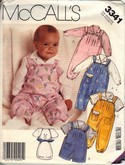McCall's 3341 Infant Overall Top Toy Sewing Pattern UNCUT
