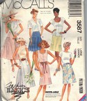 McCalls 3587 Skirt Sewing Pattern UNCUT
