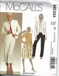 McCalls 5334 Modern Suit Pattern UNCUT