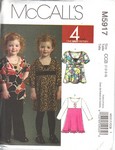 McCalls 5917 CCB Toddler Dress Tunic Pattern UNCUT