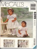 McCall's 6399 Toddler Smocked Dress Pattern UNCUT