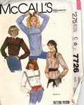McCalls 7726 Circa 1980's Blouse Shirt Pattern UNCUT