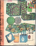 McCalls 8774 Kitchen Accessories Pattern Circa 1967 UNCUT